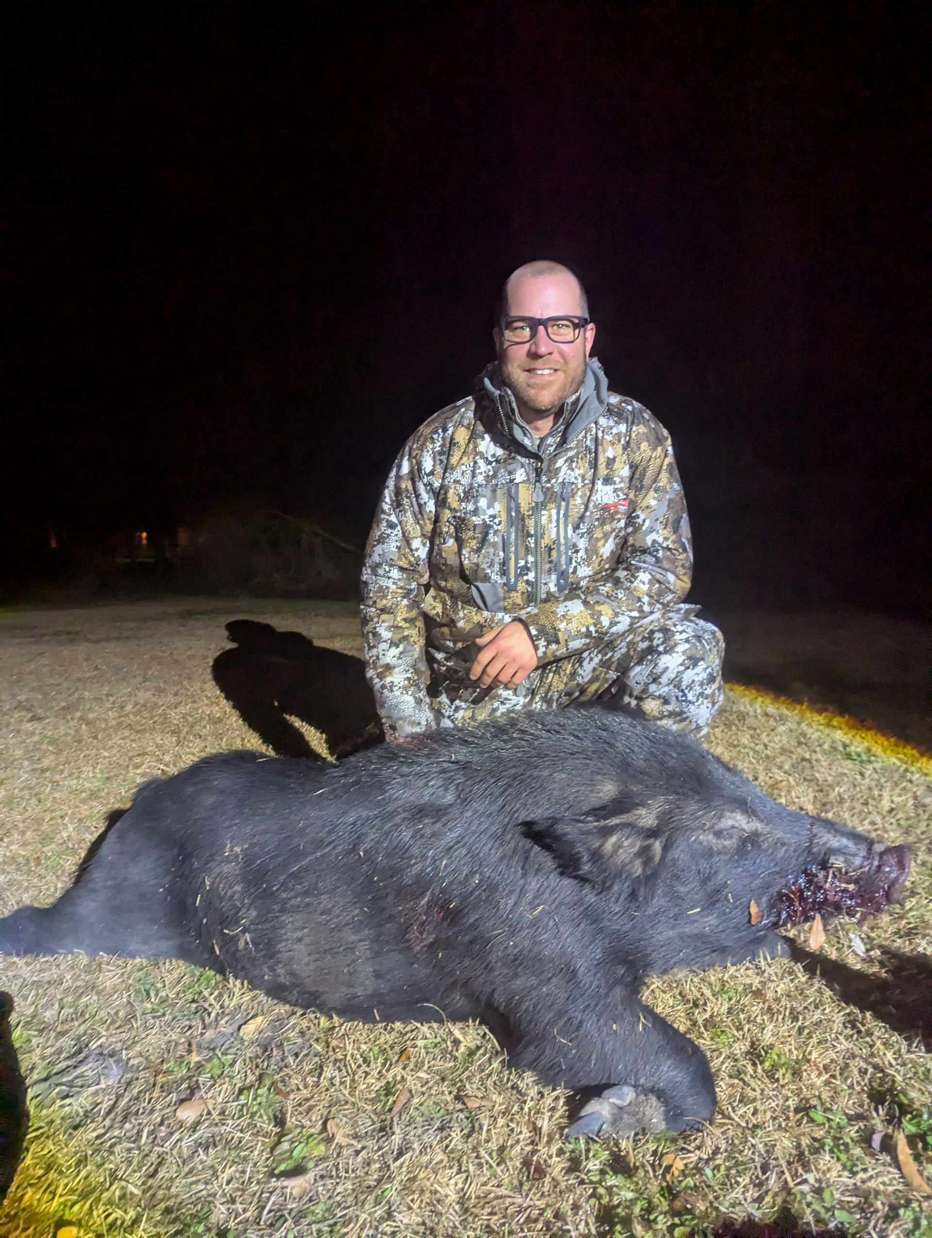 hunter with 175lb boar