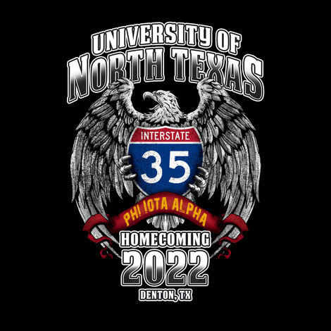 University of North Texas Homecoming 2022 graphic design.
