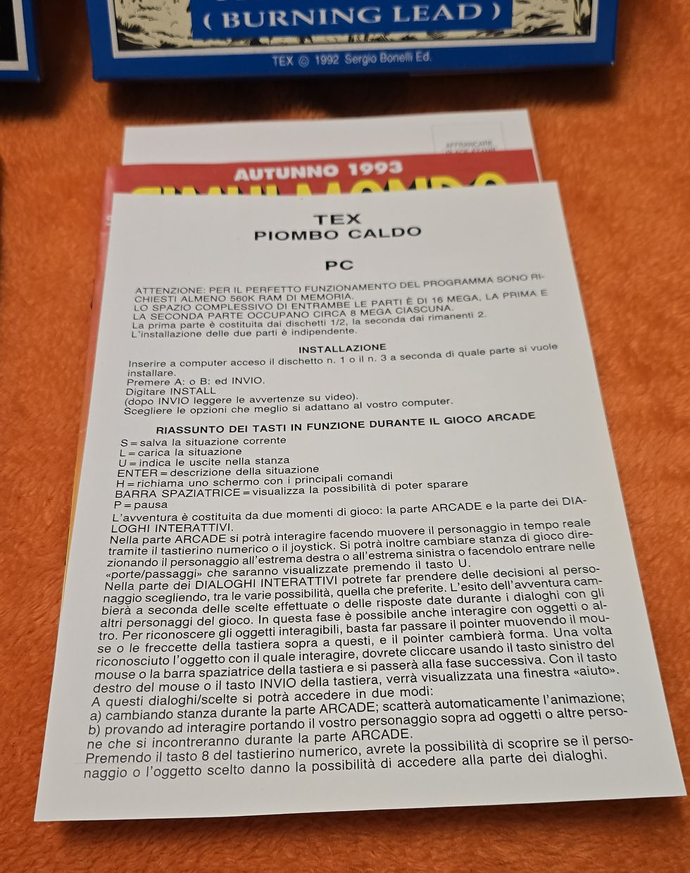 Miniatura: "TEX - PIOMBO CALDO" videogioco usato collezione PC/IBM