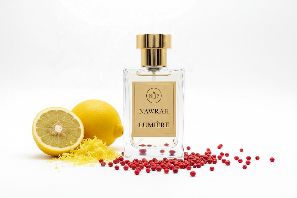 Lumière fresh aromatic masculine perfume 45 ml by Nawrah Perfumes with citrus notes