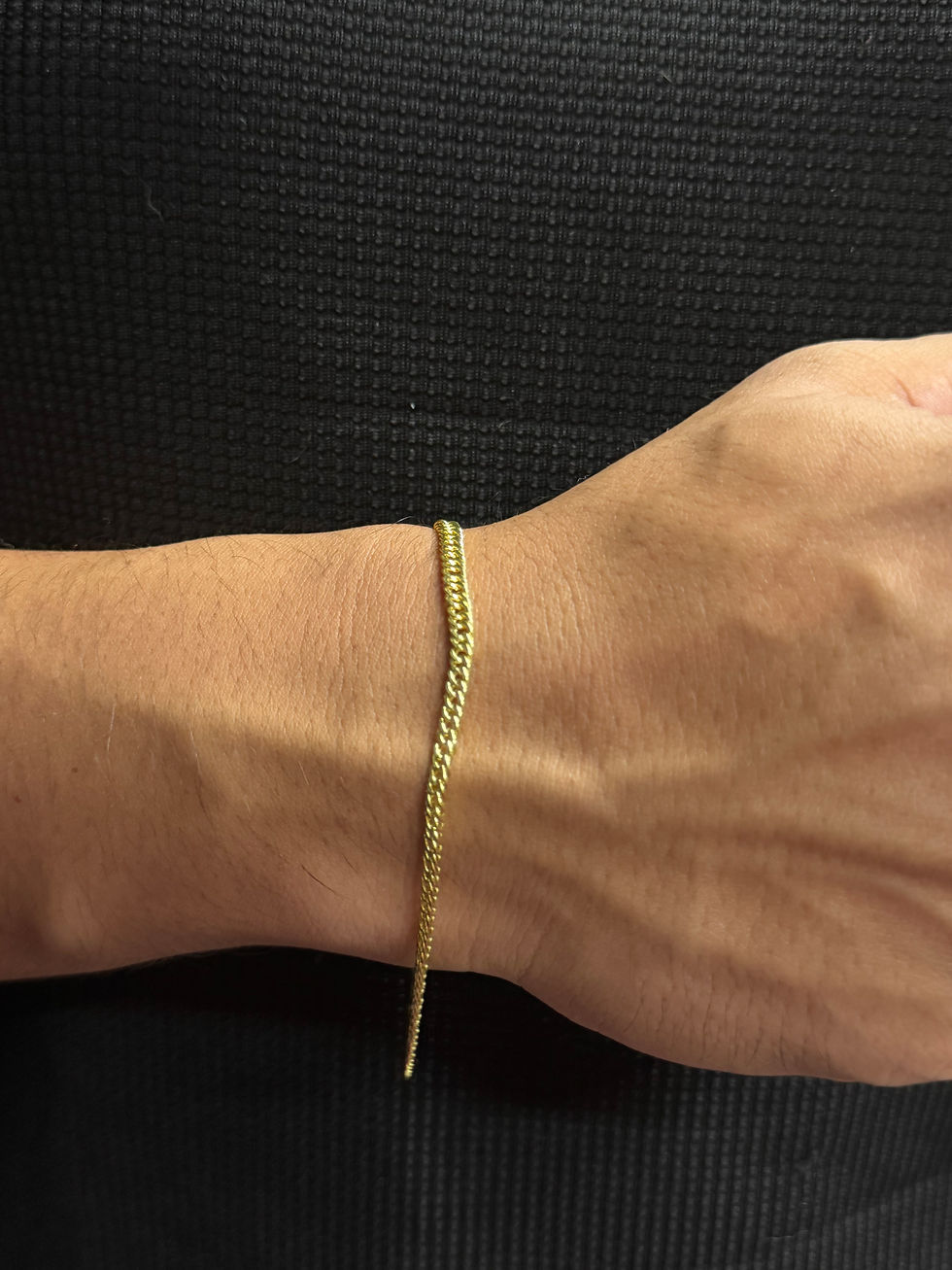 Miniatura: Pulseira Grumet Dupla 3mm B.18k