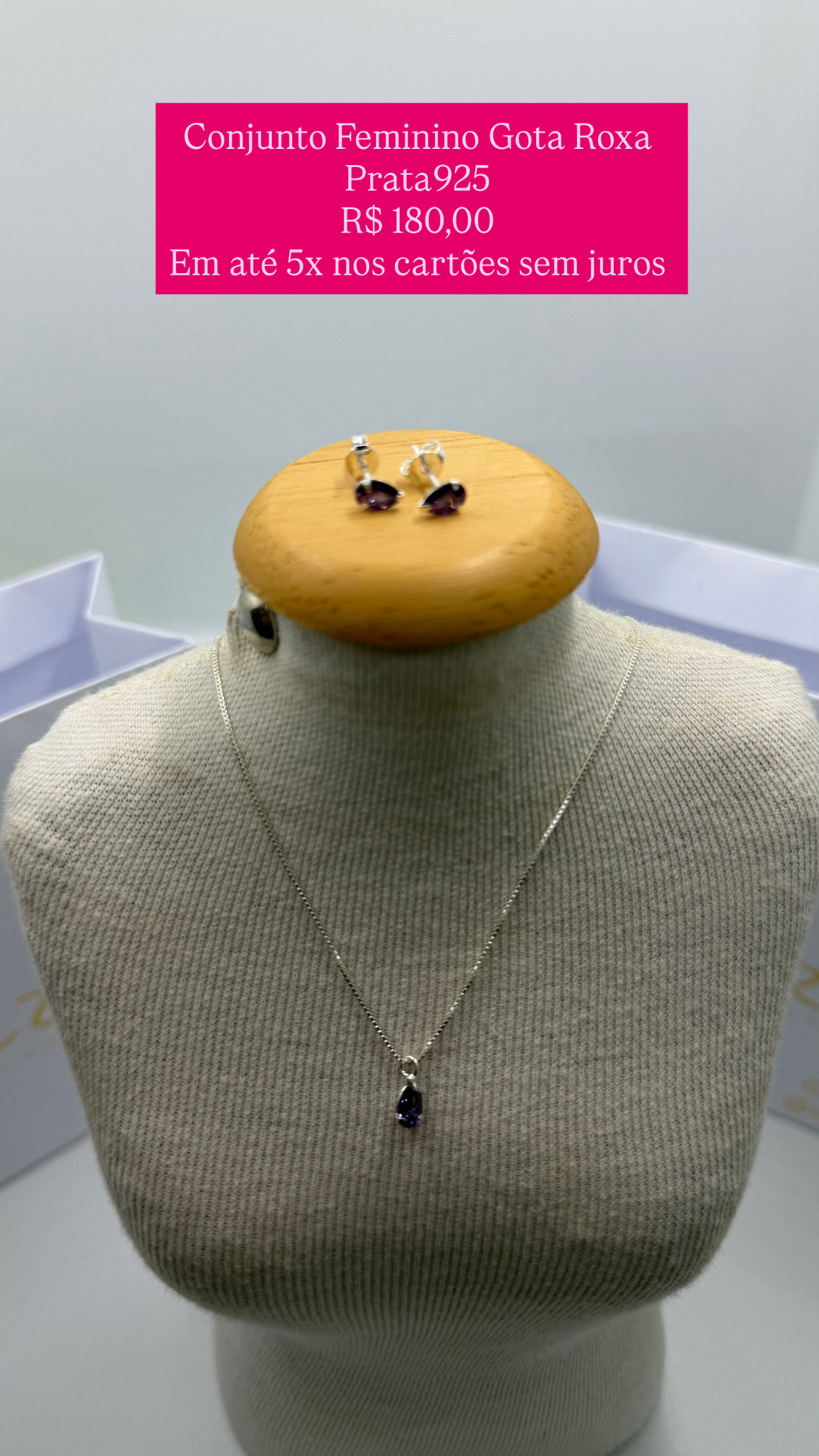 Conjunto Feminino Roxo Prata925