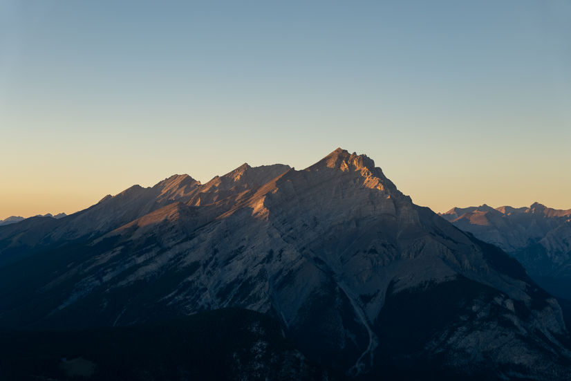 Evening mountain range