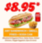 Any Sandwich, Small Fries & Soda Can