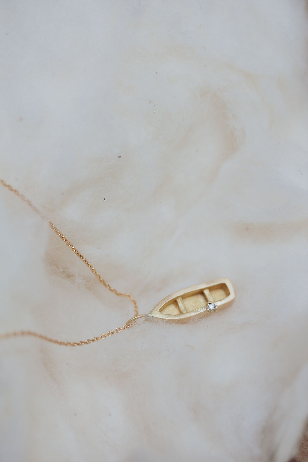 Miniatura: Pingente Estrela Guia - Canoa em ouro 18k