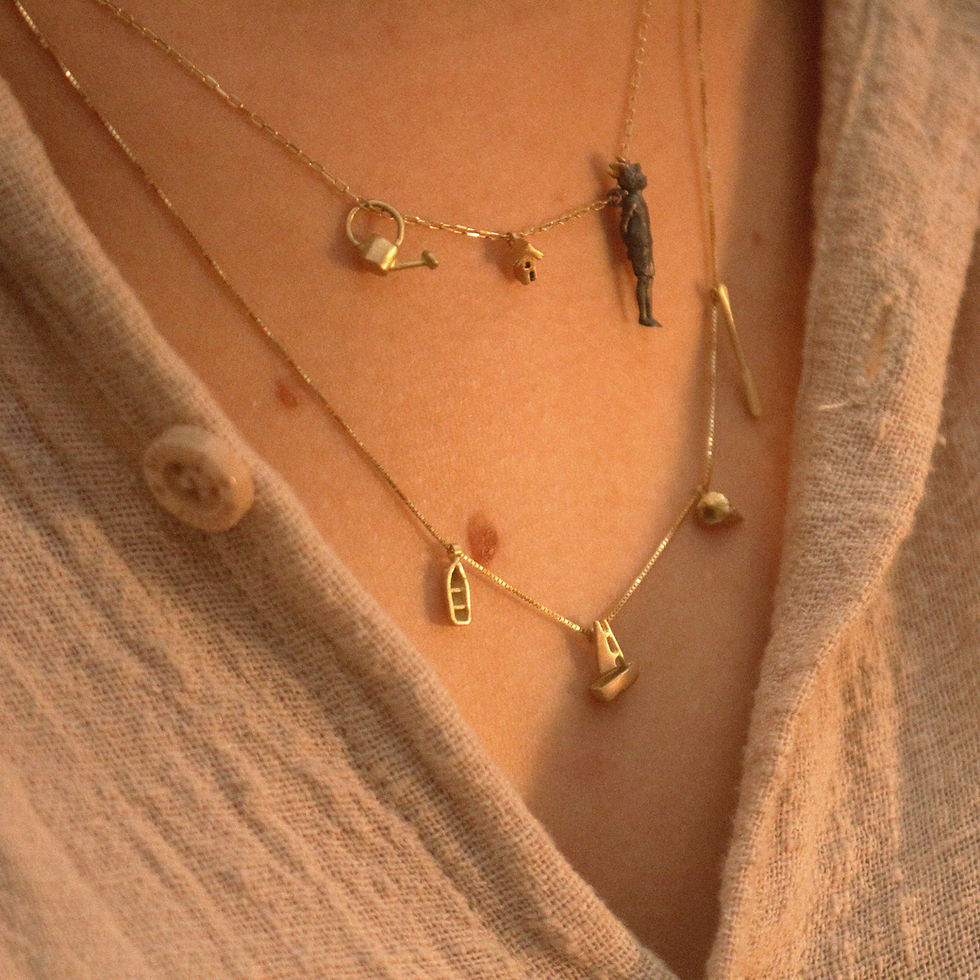 Miniatura: Pingente Sobre o Crescer - Ouro