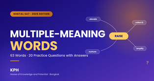 คำศัพท์ Multiple-Meaning Words สำหรับ Digital SAT โดย KPH