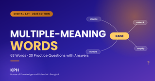 คำศัพท์ Multiple-Meaning Words สำหรับ Digital SAT โดย KPH