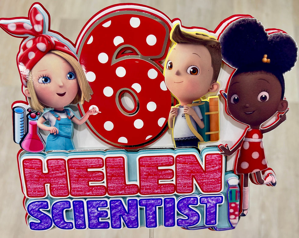 Thumbnail: Ada Twist Scientist Cake Topper - Scientist cupcake Topper 