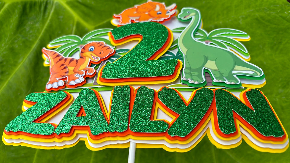 Thumbnail: Dinosaur Cake Topper,  Jurassic T-Rex Cake