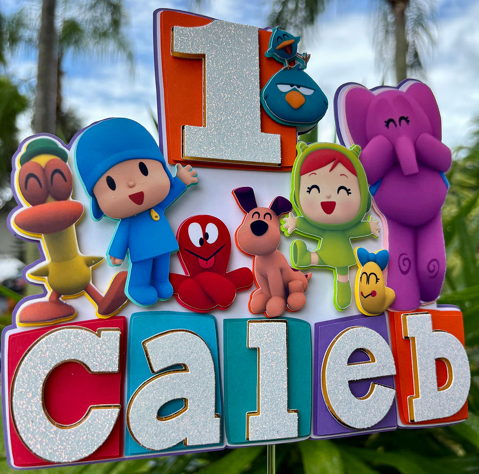 Thumbnail: Pocoyo Cake Topper/ Pocoyo First birthday party decorations