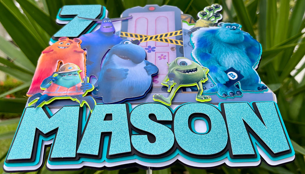 Thumbnail: Monster at Work Cake Topper, Monsters Inc Party Decor, Monsters Birthday Party