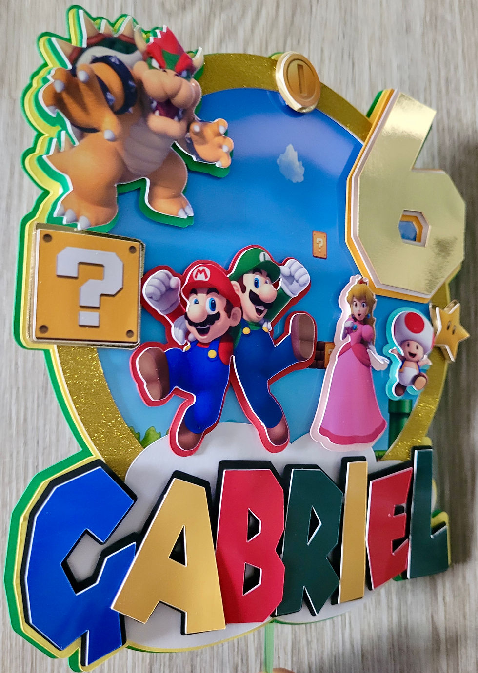 Thumbnail: Super Mario Cake Topper, Luigi, Princess Peach, Bowser, Toad, Yoshi, Rosalina