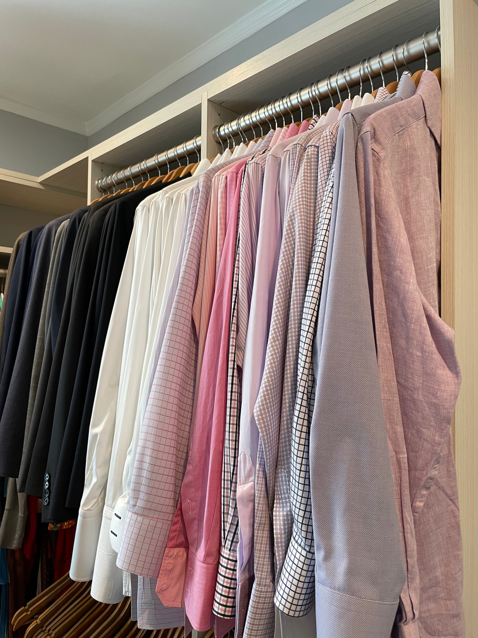 men's clothing organized