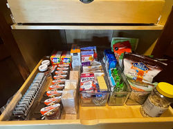 orderly pantry shelf