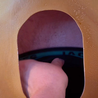 Gloryhole Studio New York – Clean White Wall & Golden Booth