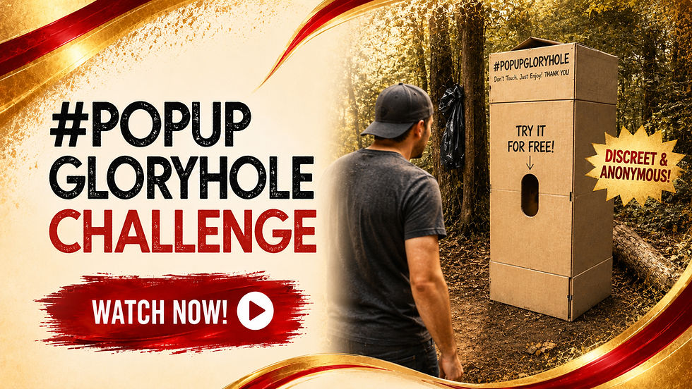 Des pénis d'inconnus jaillissent de la boîte en carton grâce au #Popupgloryhole