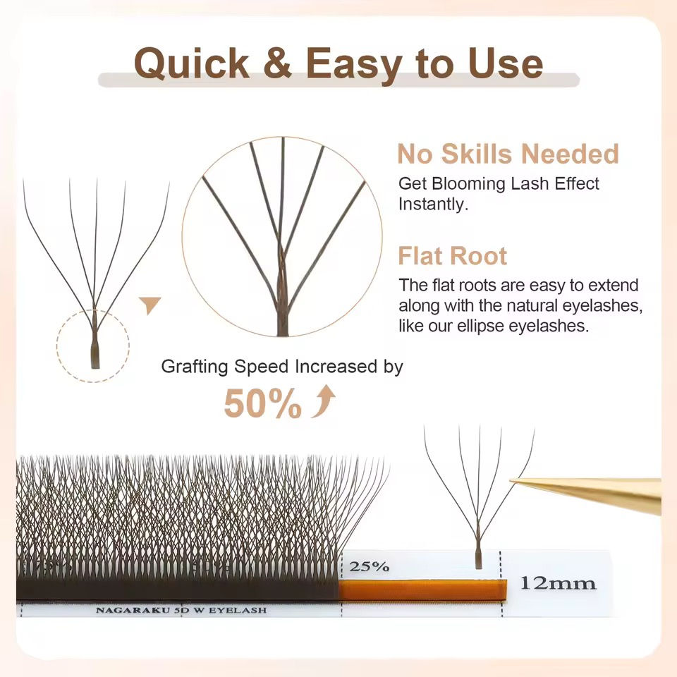 Miniatura: Pestañas Brown 4D W | Nagaraku