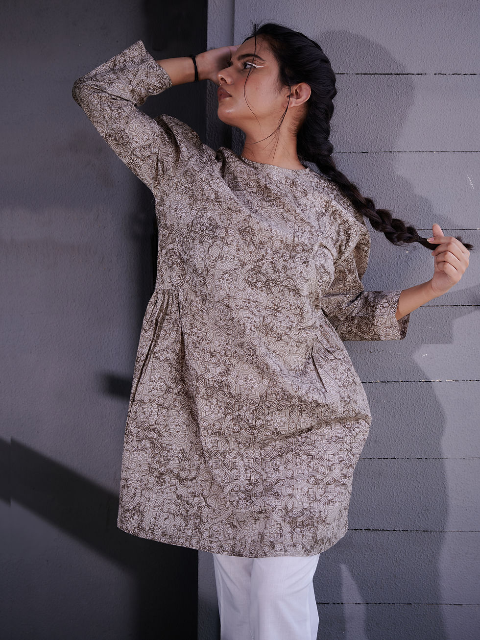 Thumbnail: Greige Indian print Co-ordinate