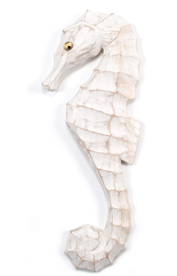 wooden seahorse wall decor