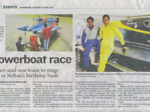 Powerboat race: Father-and-son team to stage race as Sultan's birthday bash
