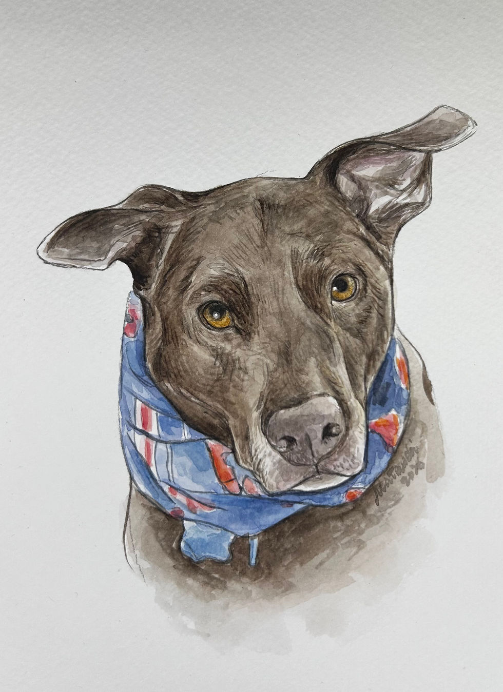 Thumbnail: Watercolor Pet Portrait