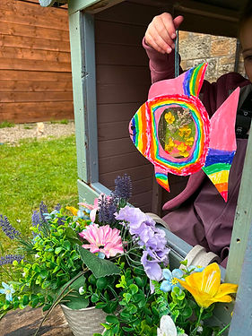 Colorful fish craft at stay and play Glasgow