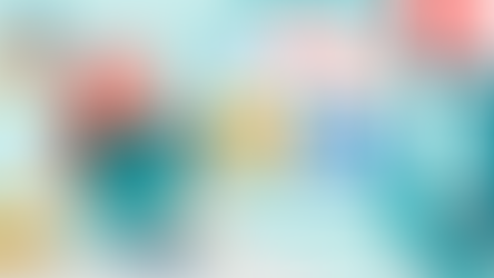 Red-haired baker in teal apron stands by pastries; speech bubble shows clock, location pin, cupcake, rating, and chat icons in a bakery