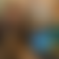 Barista in a cozy cafe smiles at a laptop screen showing a video call with a Live Shophand in yellow and a AI Shophand robot. Warm lighting, lively atmosphere.