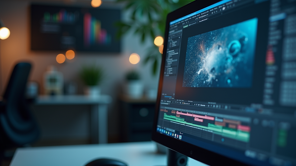 Close-up of a computer screen showing automated workflow software