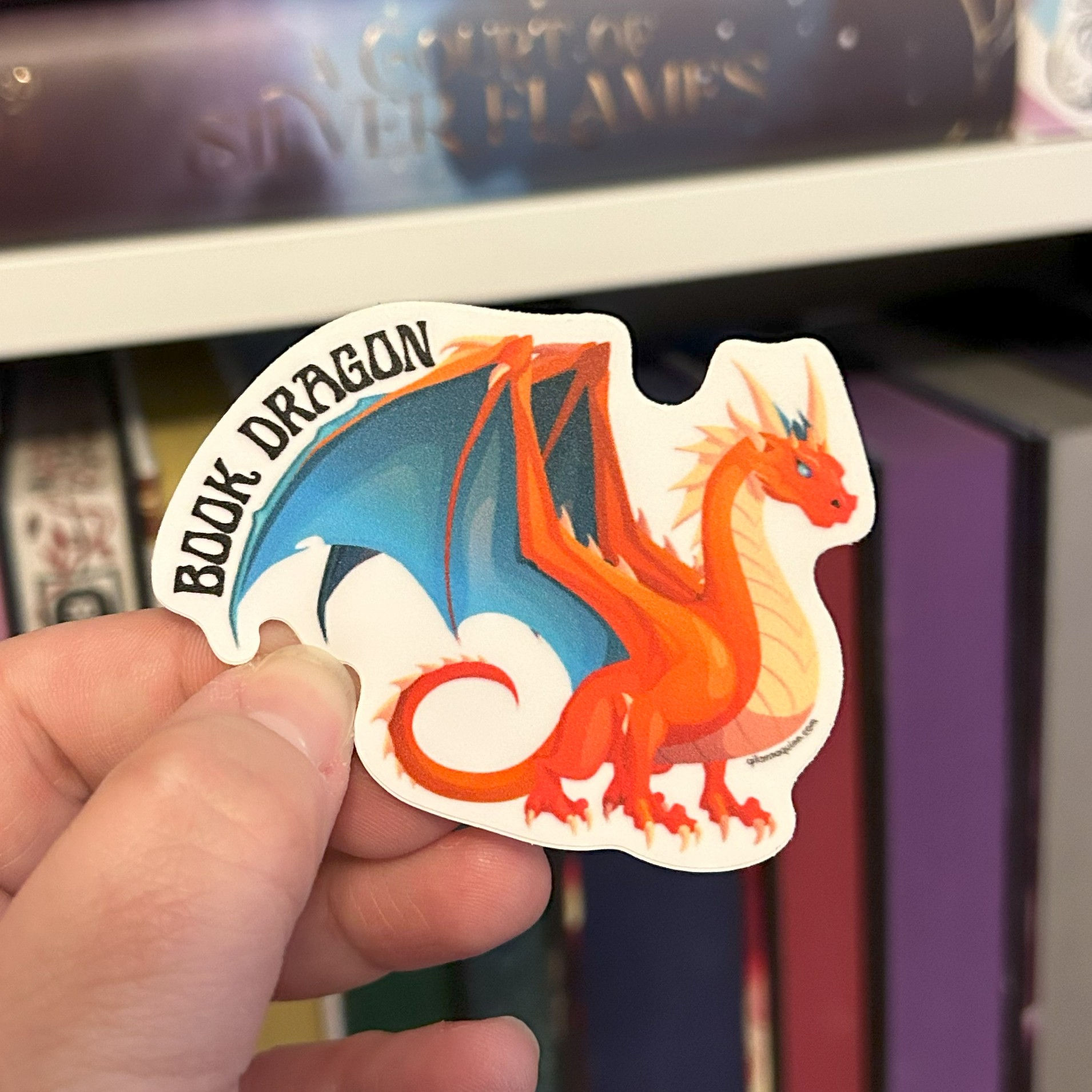 Book Dragon Sticker