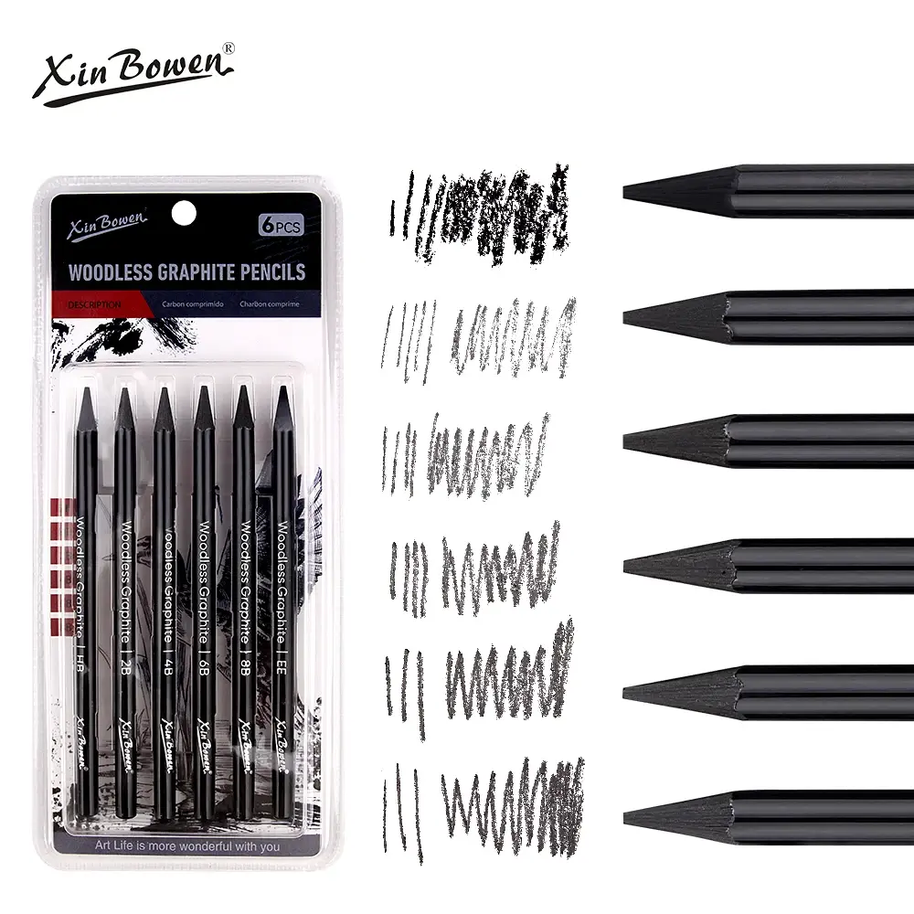 Woodless Graphite and Charcoal Pencil Set