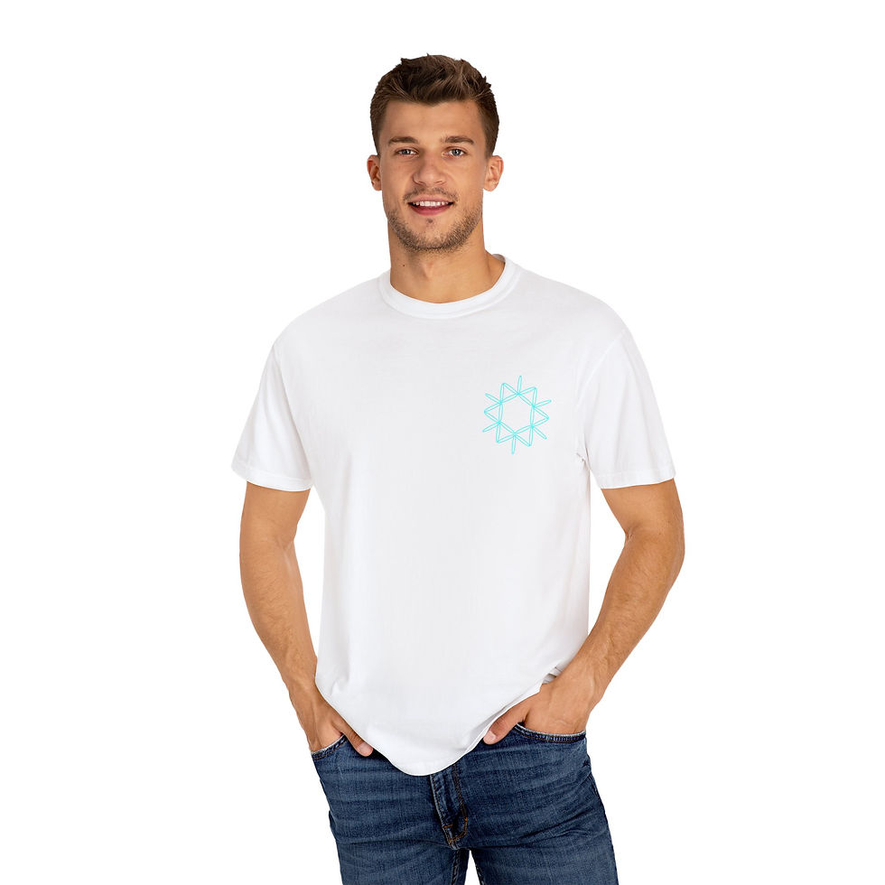 Thumbnail: Chill Vibes Unisex Garment-Dyed T-Shirt with Geometric Design