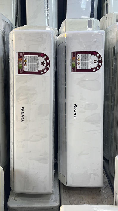 Two white rectangular devices with red and white logos