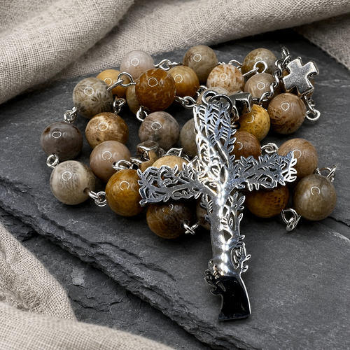 Fossilised Coral Anglican Rosary | Paisley Honey Fossilised Coral Anglican Rosary | Paisley Honey