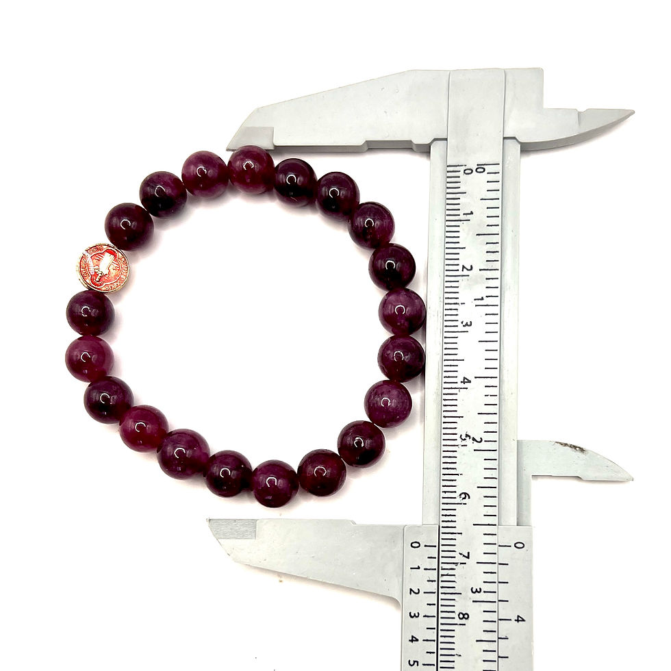Thumbnail: Saint Benedict Bracelet Red Garnet Stone
