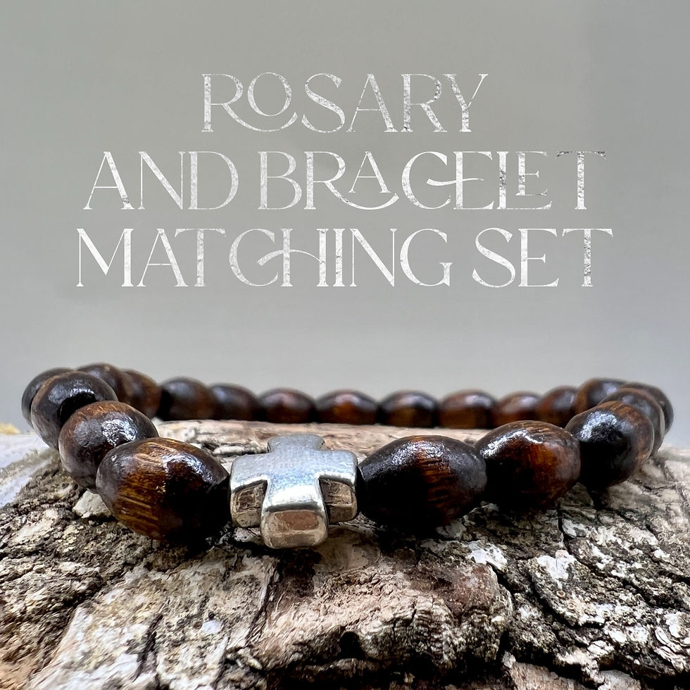 Thumbnail: Maple and Silver Celtic Anglican Rosary