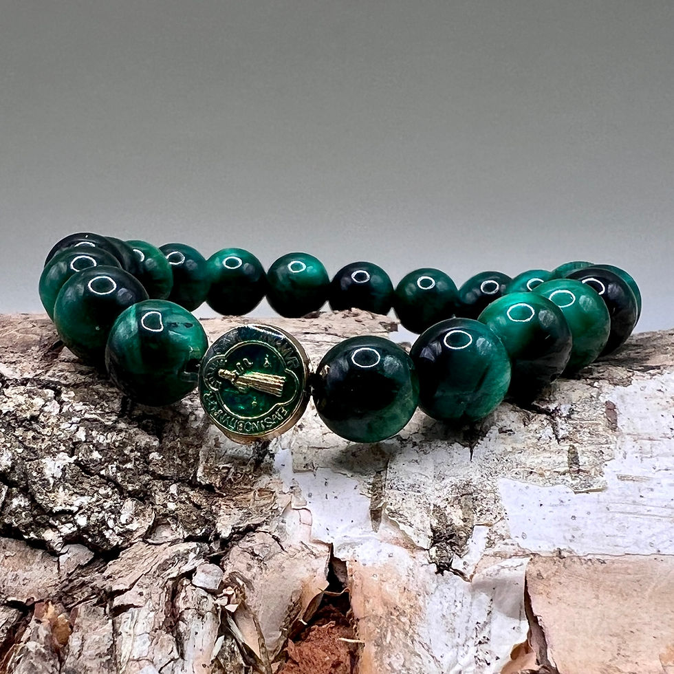 Thumbnail: Green Tigers Eye Saint Benedict Braceley