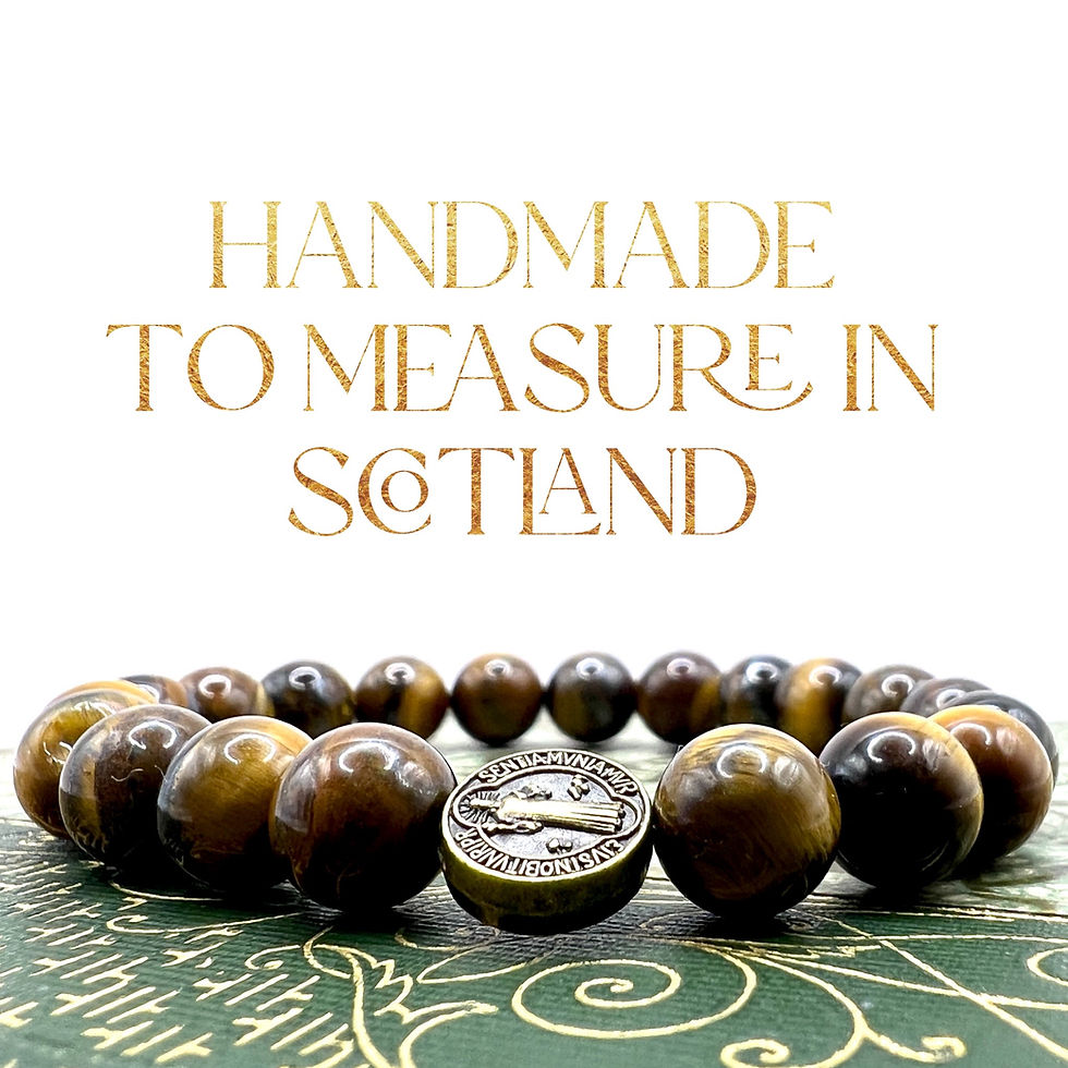 Thumbnail: Tigers Eye Saint Benedict Bracelet