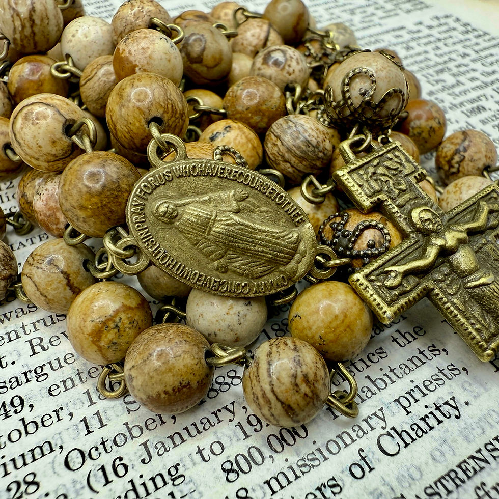 Thumbnail: Saint Francis 7 Decade Rosary Granite and Brass