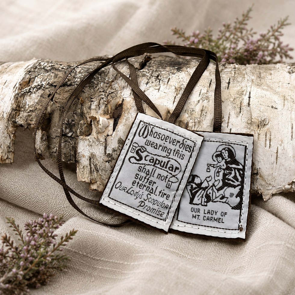 Thumbnail: Traditional Brown Scapular of Our Lady of Mount Carmel – Catholic Cloth Devotion