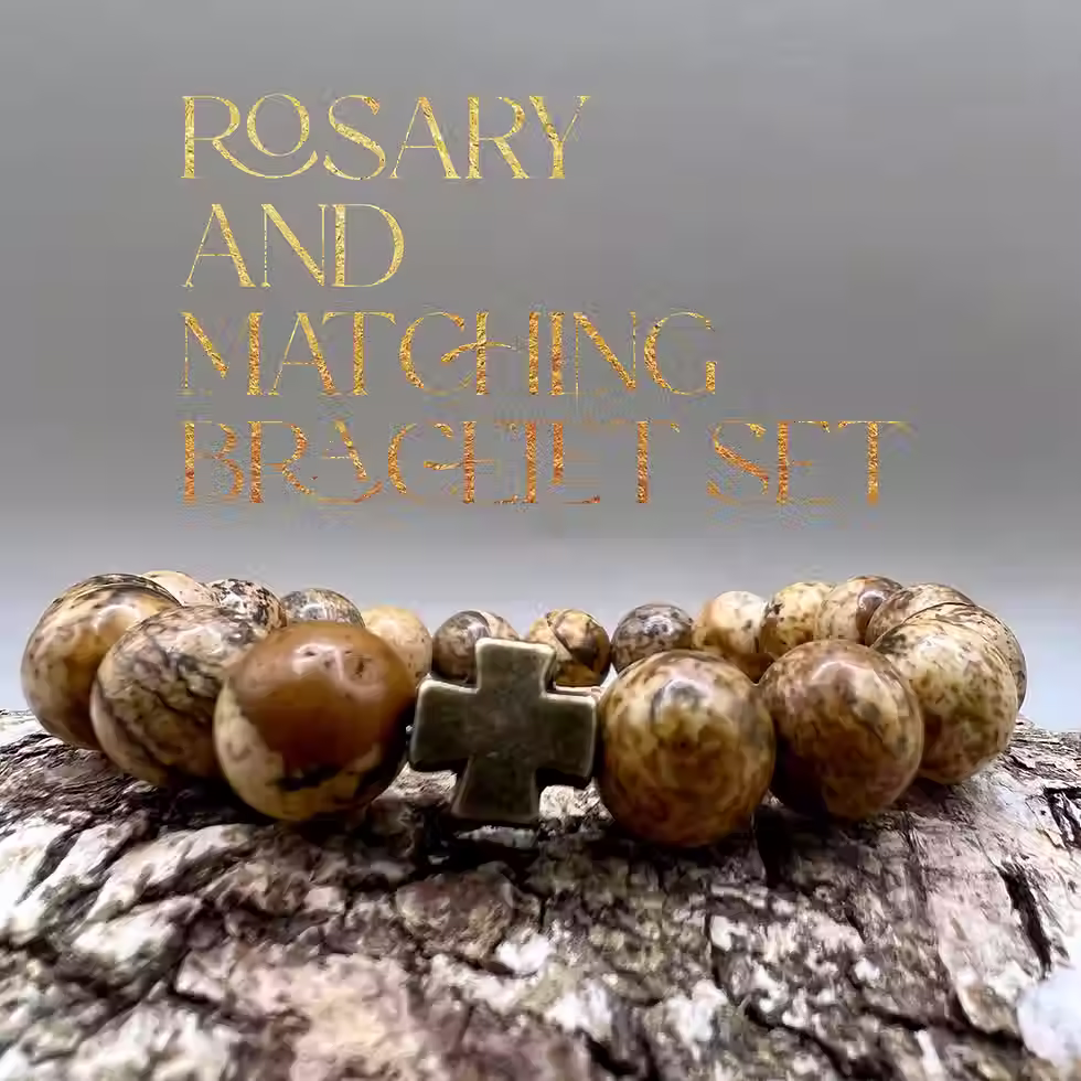Thumbnail: Traditional Handmade Catholic Rosary with Pope Francis Pectoral Cross