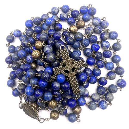 15 Decade Traditional Handmade Catholic Rosary Celtic Cross and