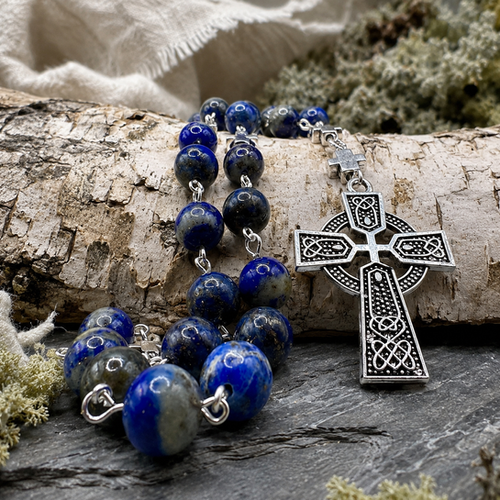Lapis Lazuli Celtic Anglican Rosary | Paisley Honey Lapis Lazuli Celtic Anglican Rosary | Paisley Honey