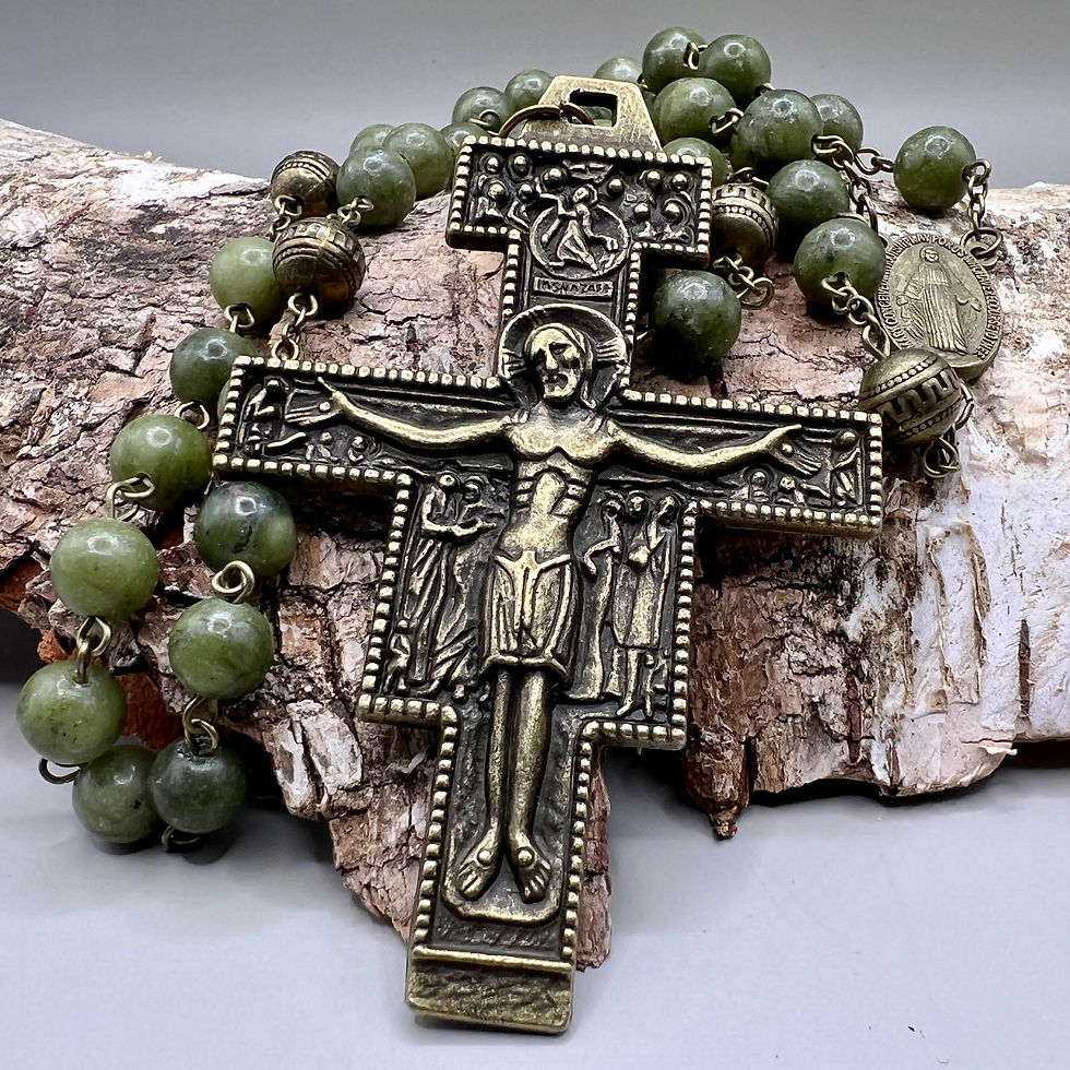Jade and Brass French Gothic Rosary