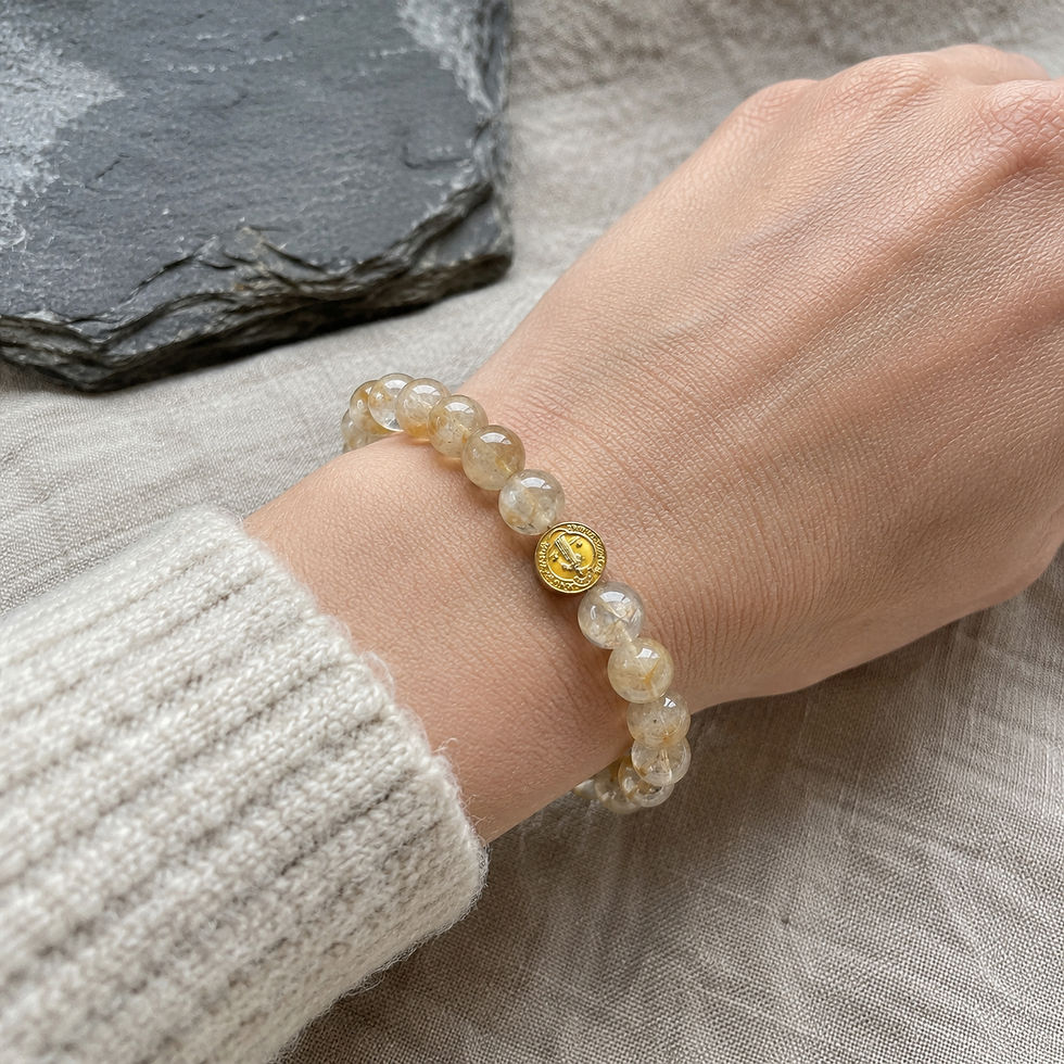 Thumbnail: Yellow Citrine Saint Benedict Bracelet