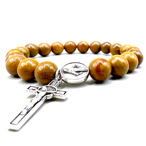 Mustard Seed Miraculous Medal Rosary Bracelet
