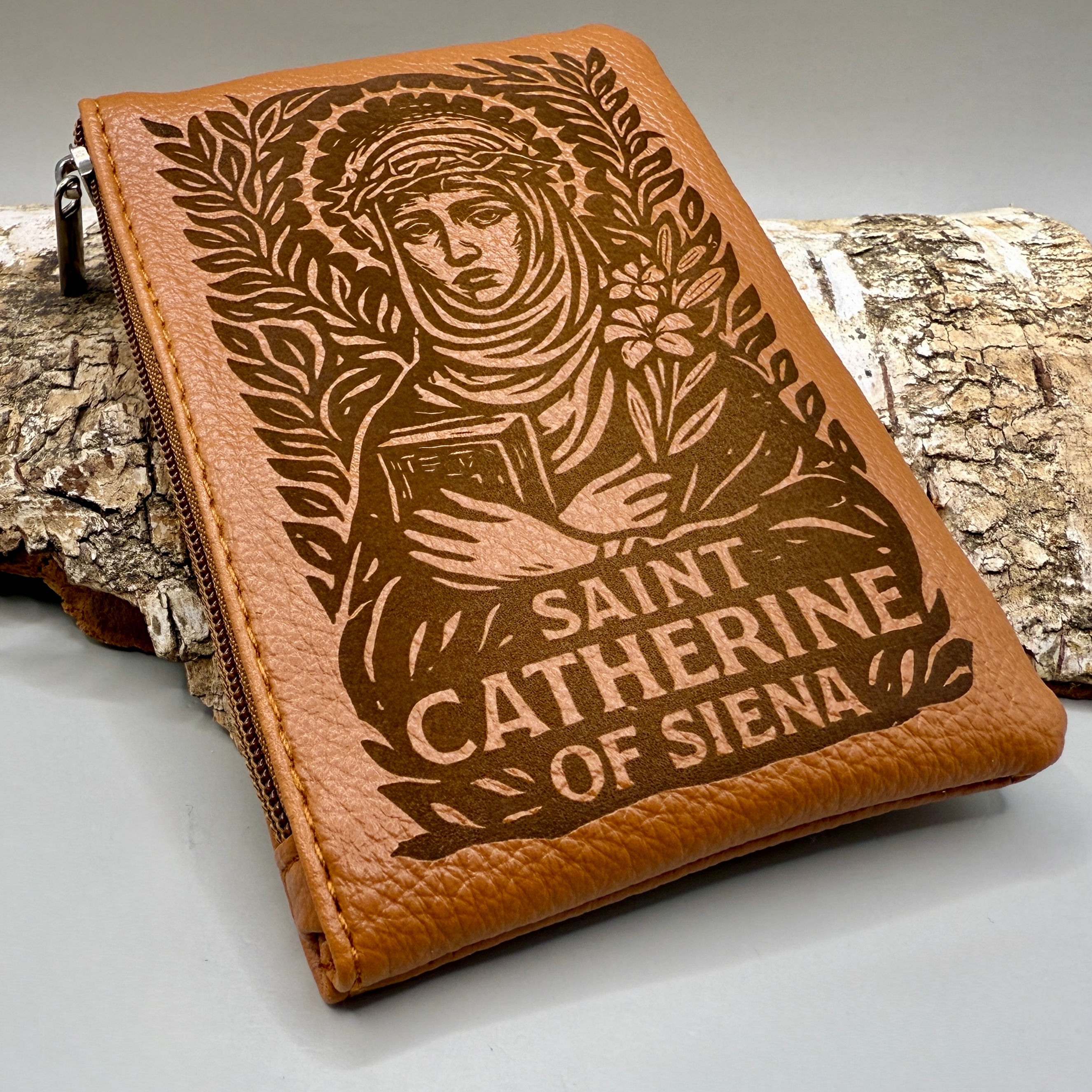 Saint Catherine of Siena | Engraved Rosary Pouch | Personalised Rosary