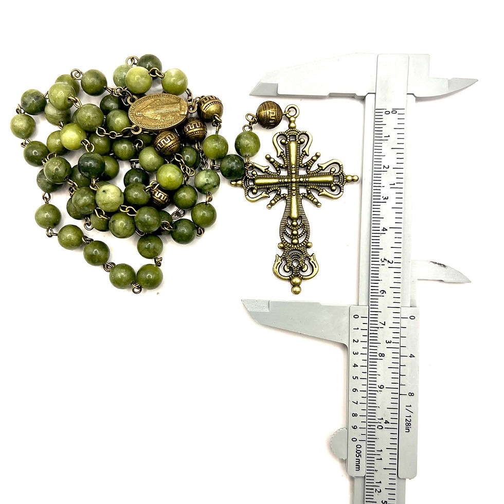Thumbnail: Jade and Brass French Gothic Rosary