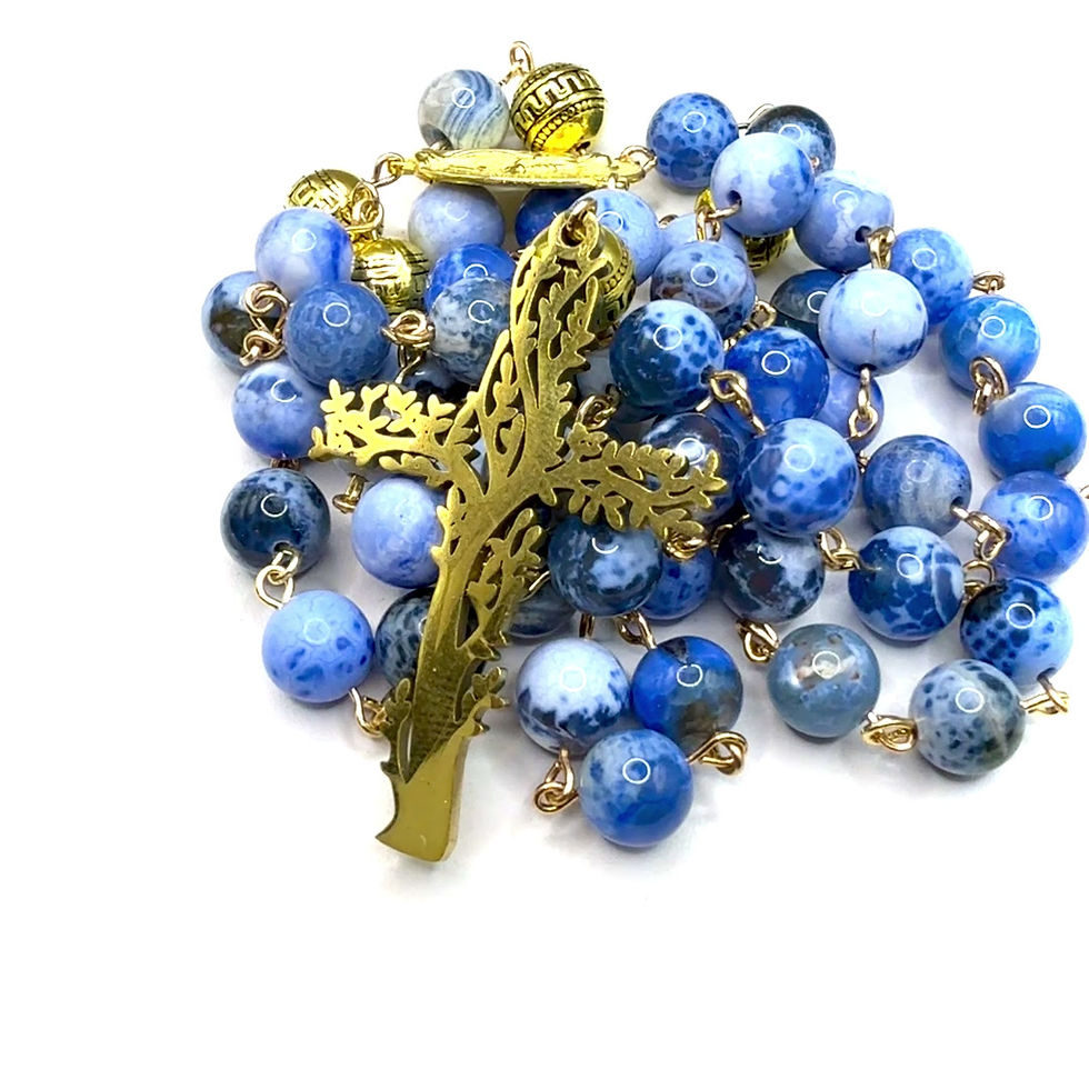 Thumbnail: Lace Blue Agate Rosary